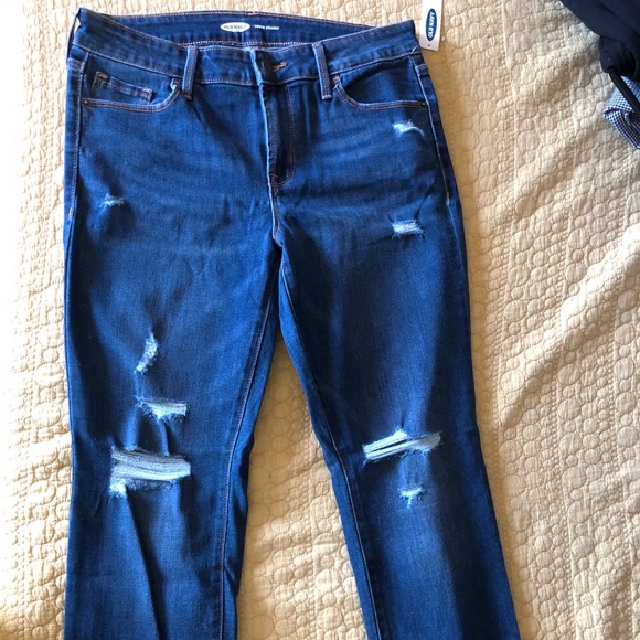 Old Navy Mid-rise Power straight jeans size 8 - Picture 2 of 4